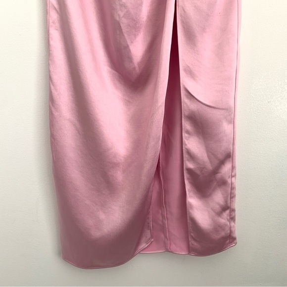 Zara Pink Satin Slip Skirt - Picture 6 of 12